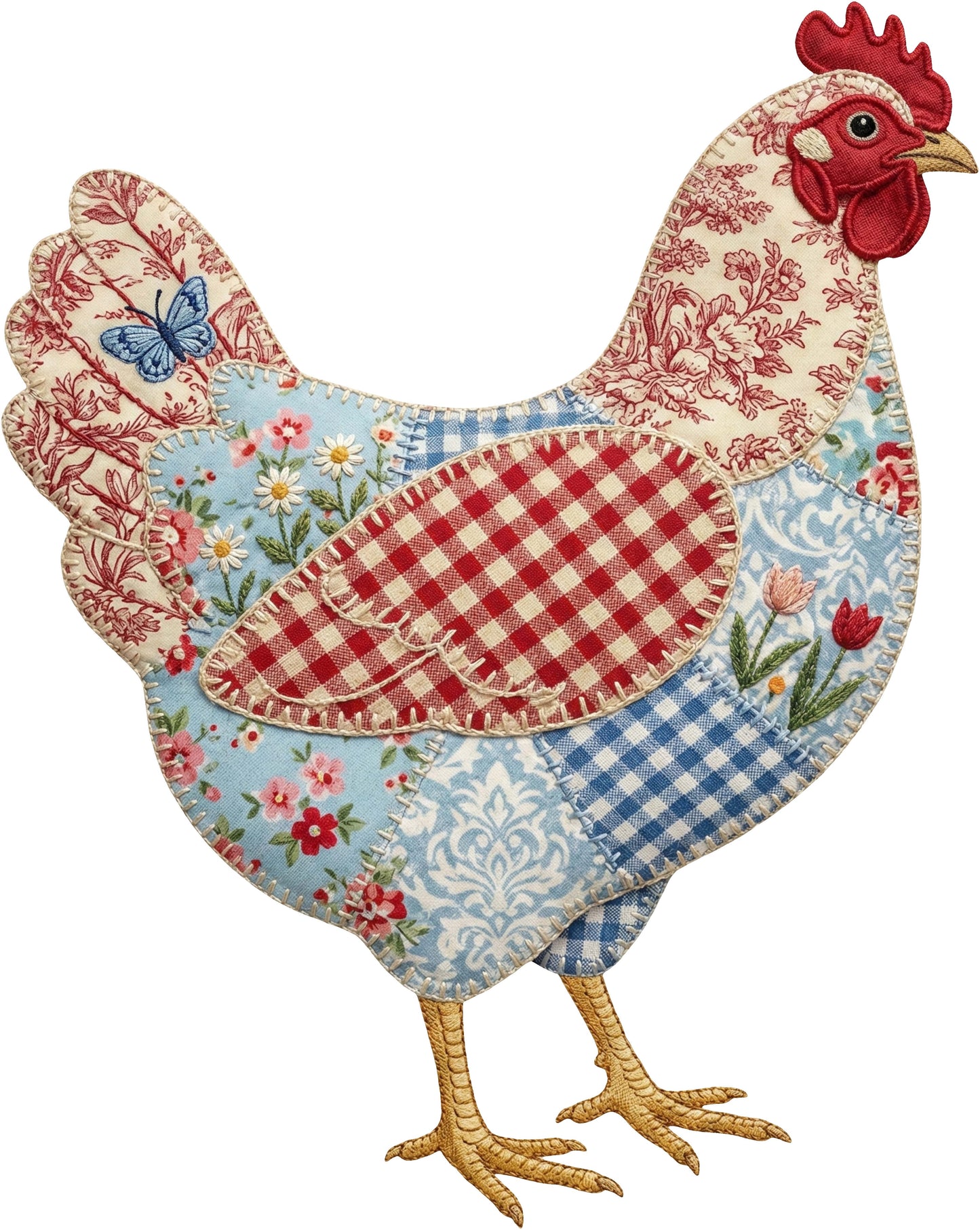 DTF Transfer – Patch Chicken Multi Sizes (AN-CH004)