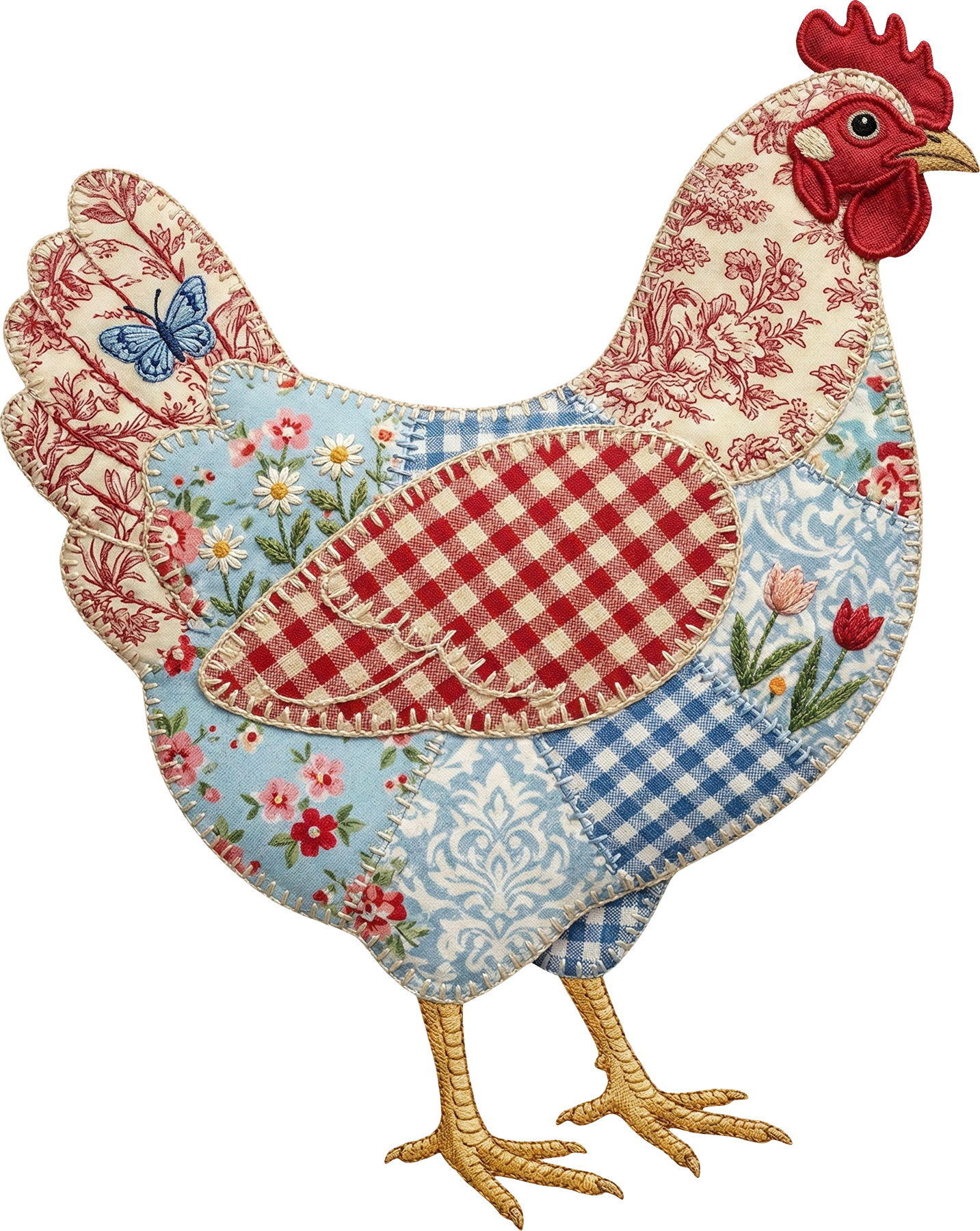 DTF Transfer – Patch Chicken Multi Sizes (AN-CH004)