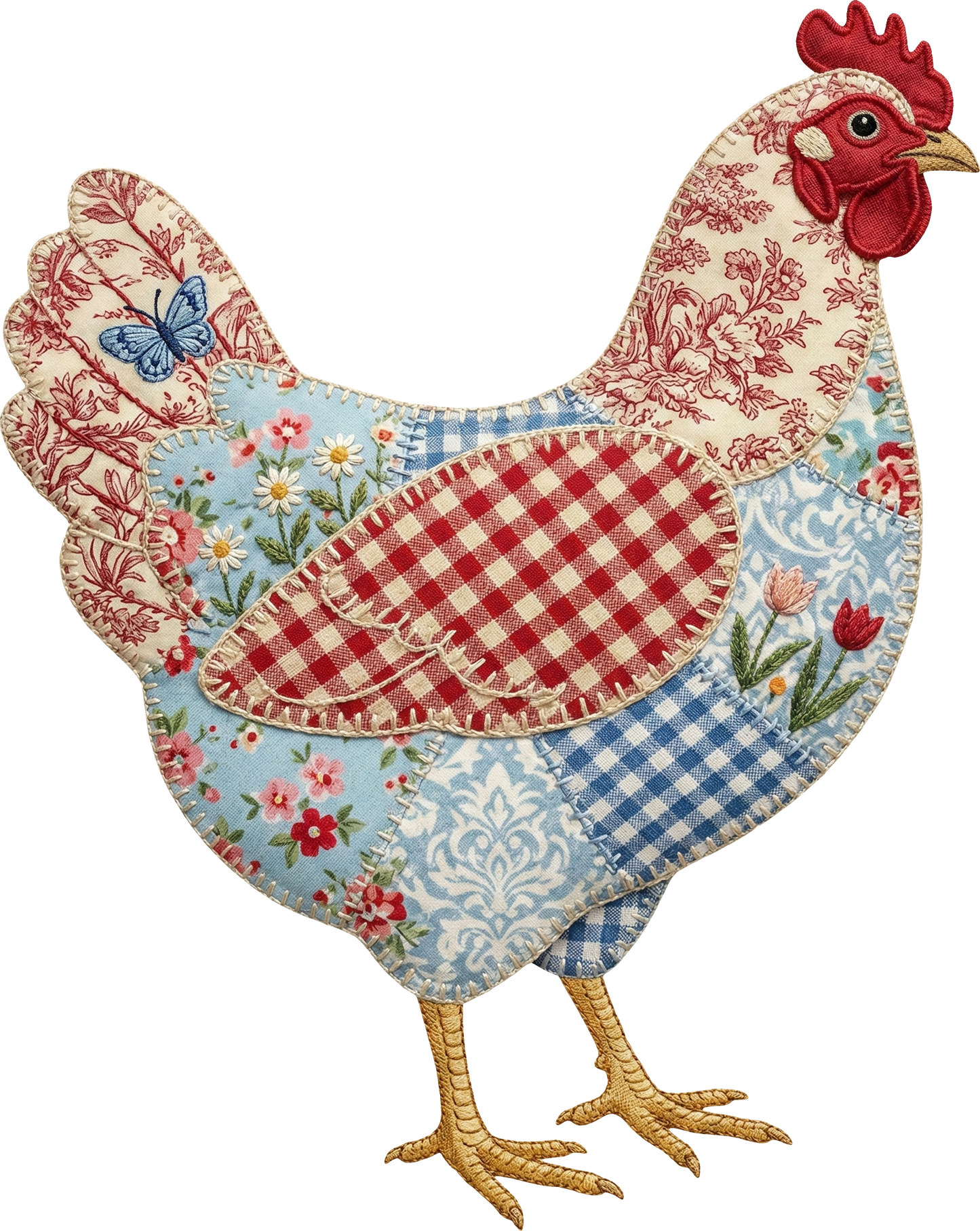 DTF Transfer – Patch Chicken Multi Sizes (AN-CH004)