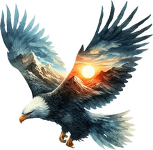 Load image into Gallery viewer, DTF Transfer – Bald Eagle Watercolor Multi Sizes (AN-EA001)
