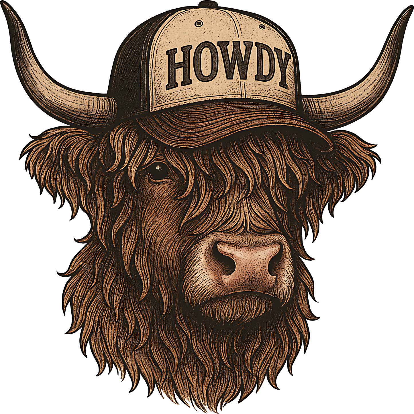 DTF Transfer – AN Howdy Cow Multi Sizes