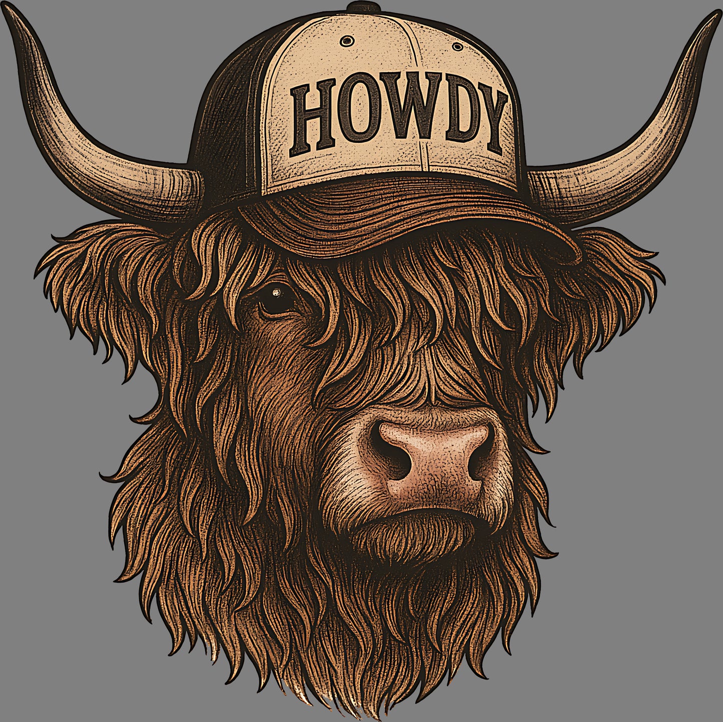 DTF Transfer – AN Howdy Cow Multi Sizes