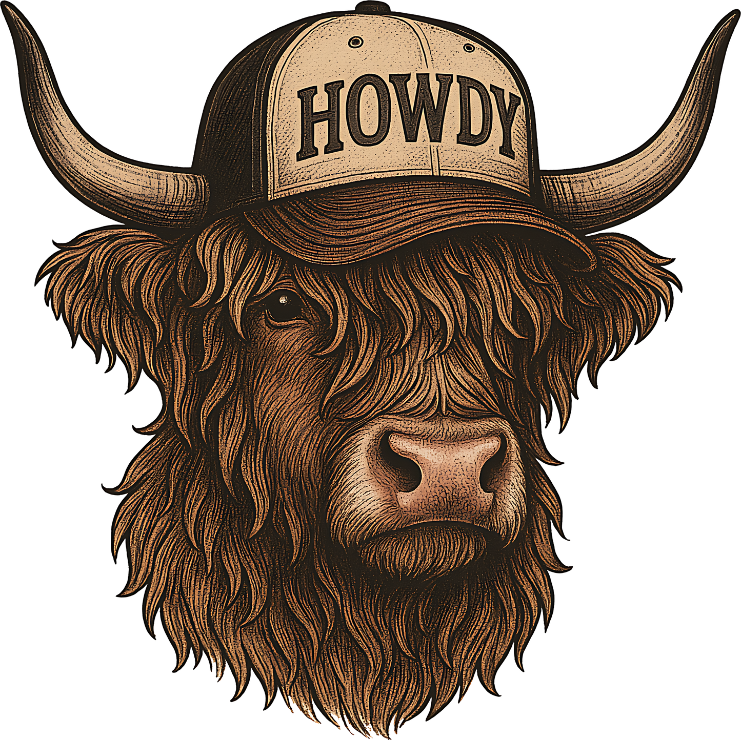 DTF Transfer – AN Howdy Cow Multi Sizes