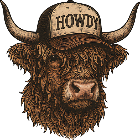 DTF Transfer – AN Howdy Cow Multi Sizes