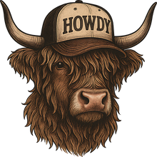 Load image into Gallery viewer, DTF Transfer – AN Howdy Cow Multi Sizes
