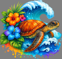 Load image into Gallery viewer, DTF Transfer – Turtle Scene Multi Sizes (AN-TR004)
