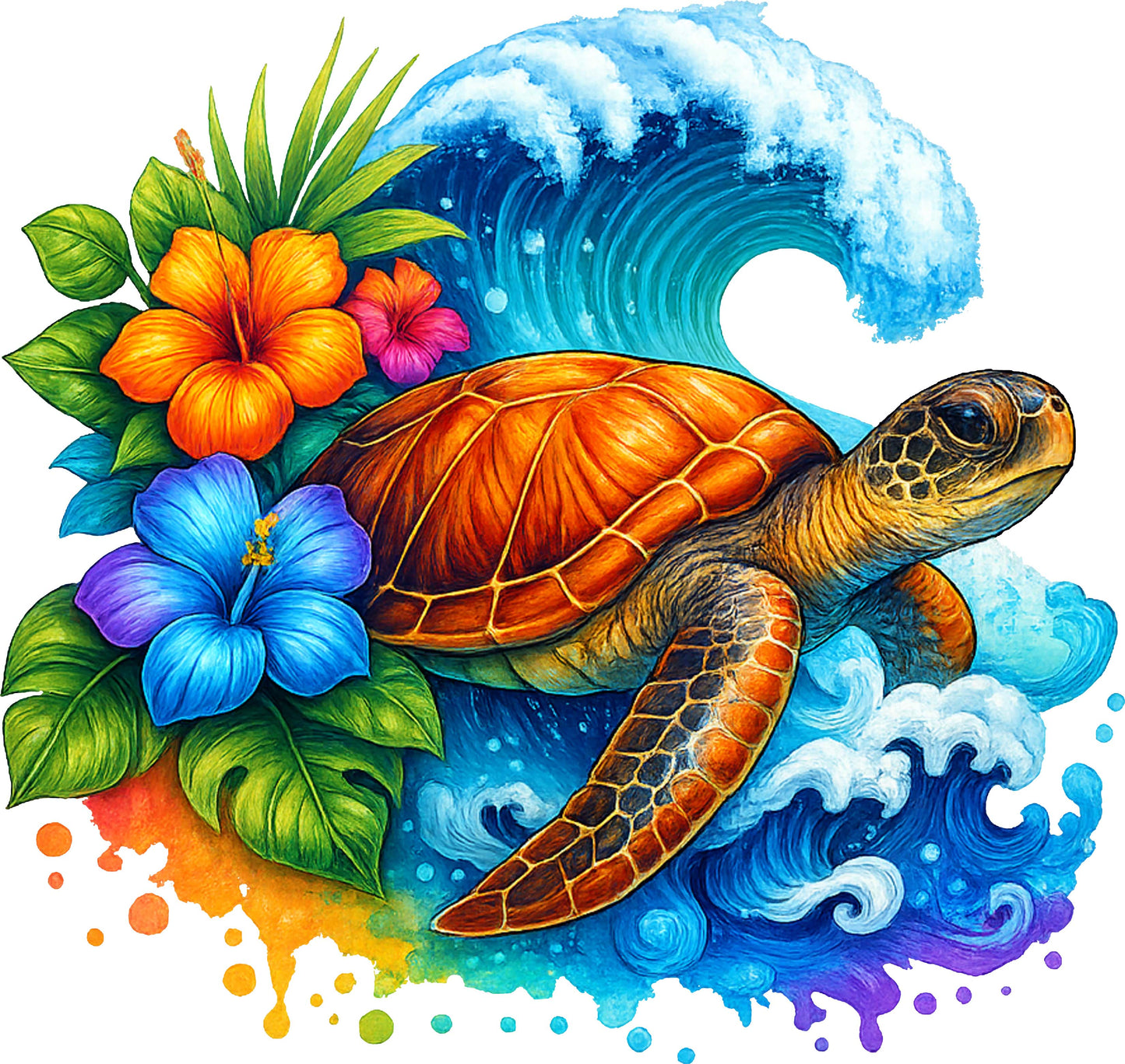 DTF Transfer – Turtle Scene Multi Sizes (AN-TR004)
