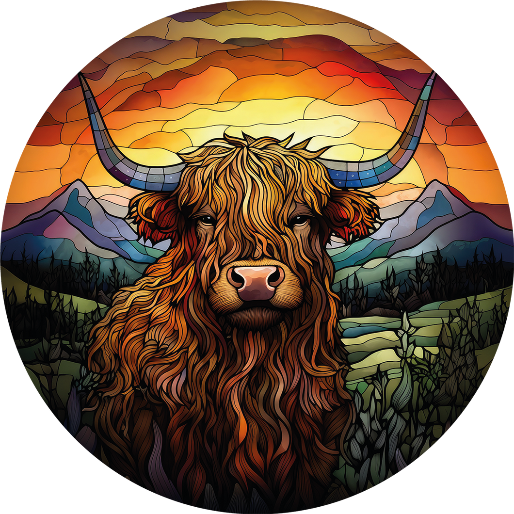 DTF Transfer – AT Glass Cow Multi Sizes