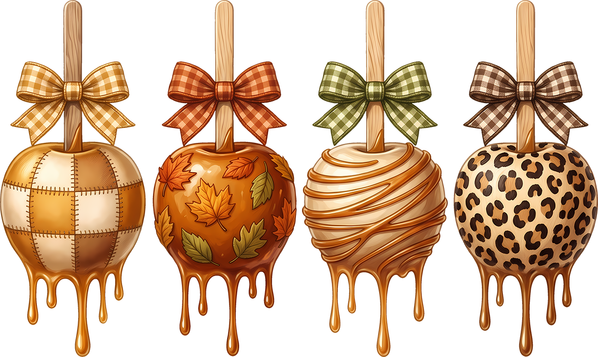 DTF Transfer – Autumn Candy Apples A Multi Sizes (AU-FD001)