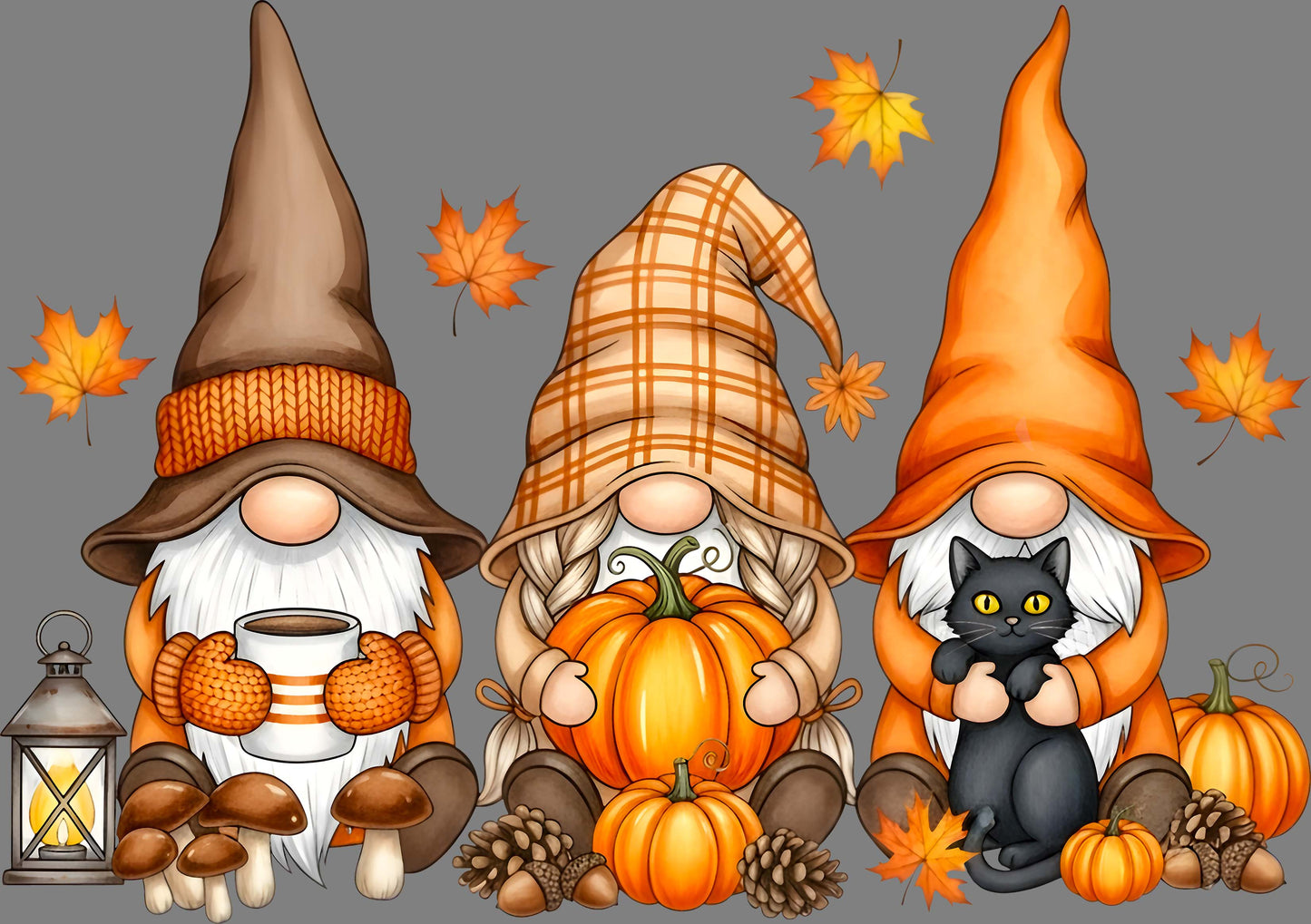 DTF Transfer – Fall Gnomes A Multi Sizes (AU-GN001)