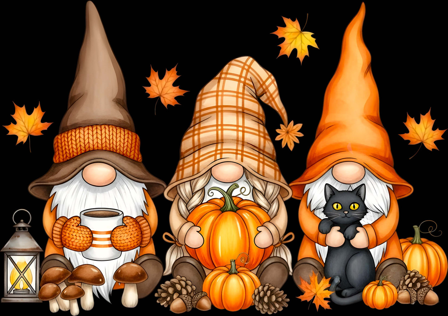 DTF Transfer – Fall Gnomes A Multi Sizes (AU-GN001)