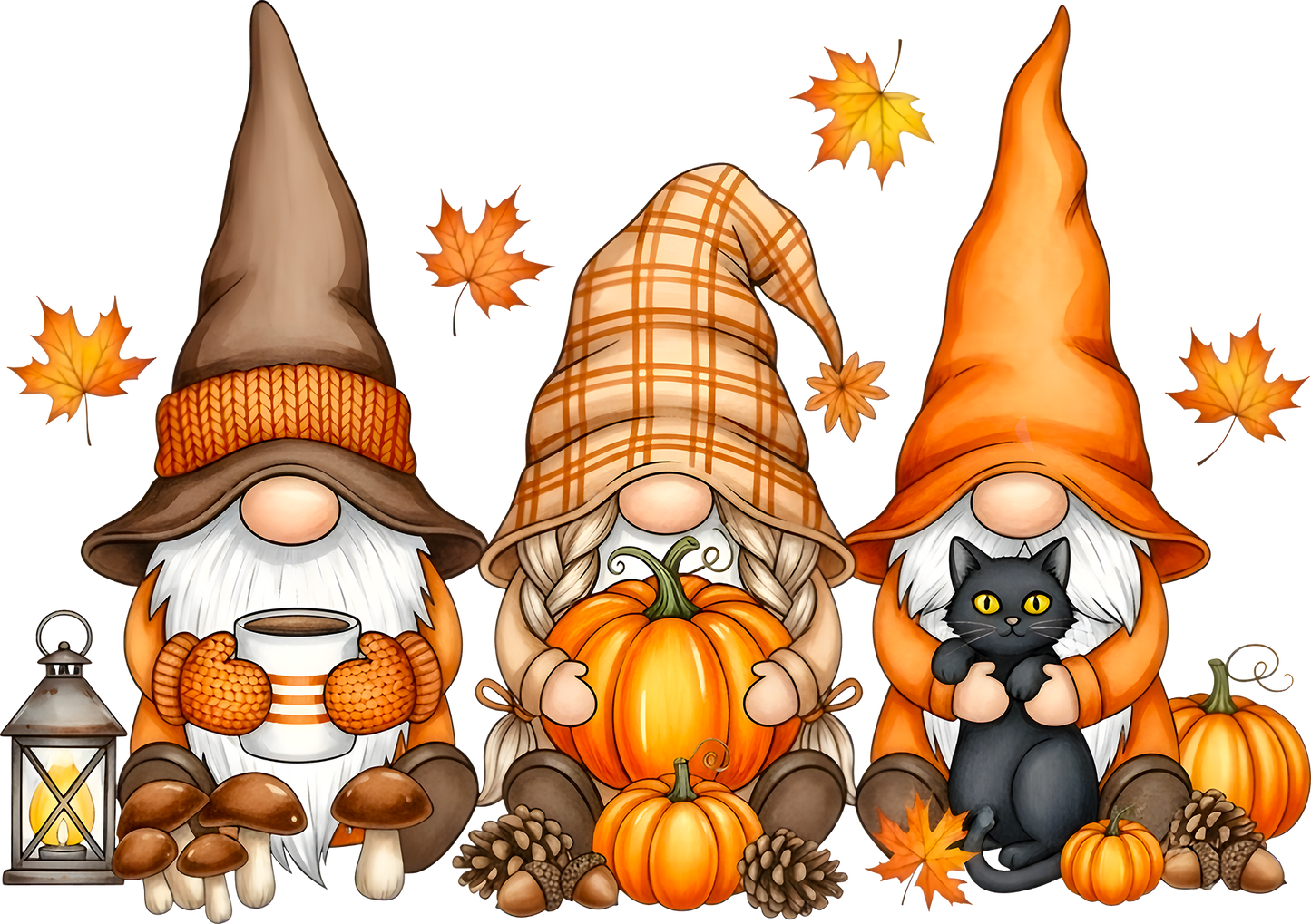 DTF Transfer – Fall Gnomes A Multi Sizes (AU-GN001)