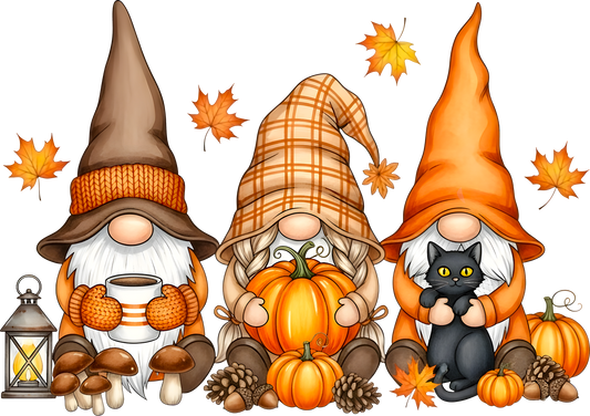 DTF Transfer – Fall Gnomes A Multi Sizes (AU-GN001)