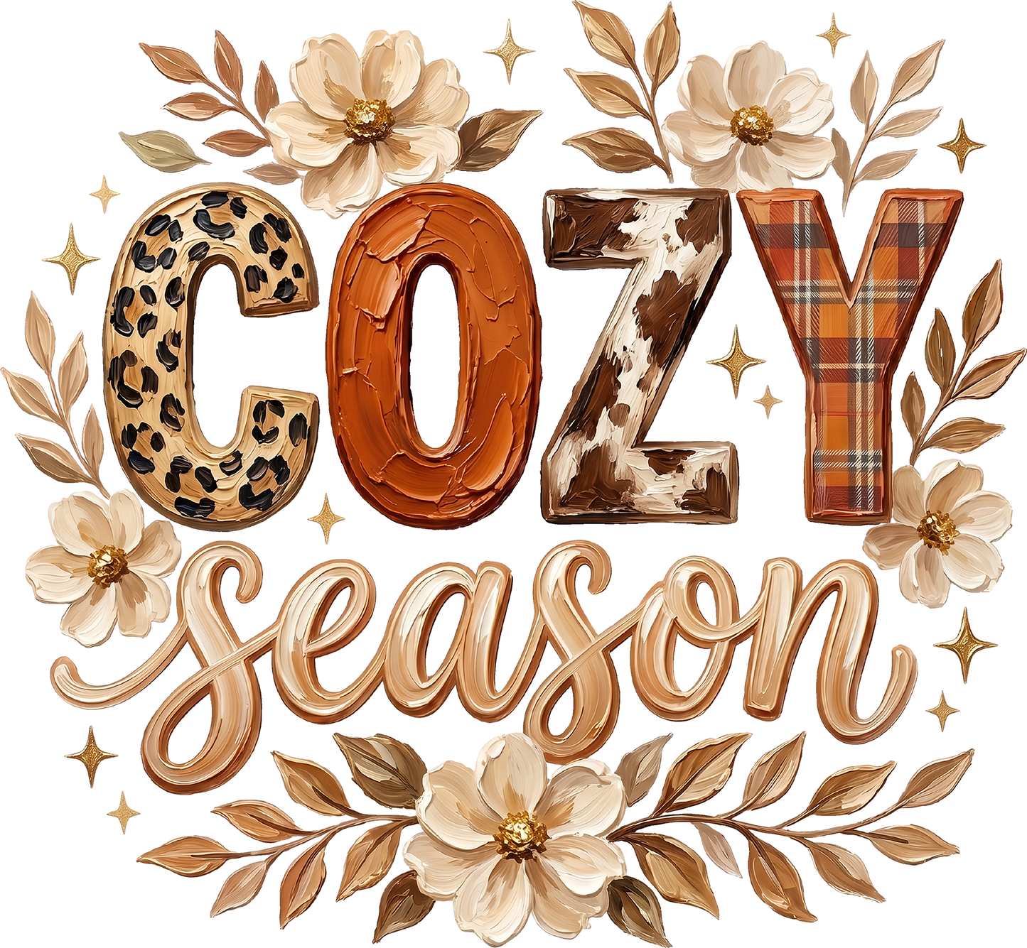 DTF Transfer – Cozy Season Multi Sizes (AU-TX002)