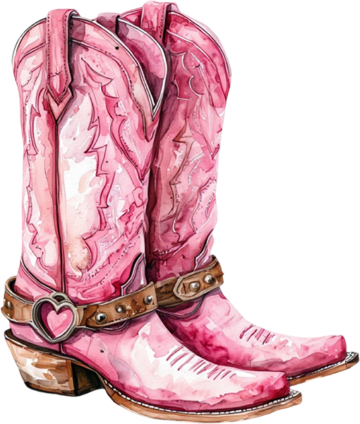 DTF Transfer –AU Watercolor Boots Multi Sizes