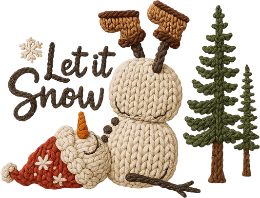 DTF Transfer – AW Yarn Let it Snow Multi Sizes