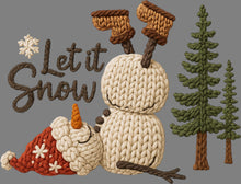 Load image into Gallery viewer, DTF Transfer – AW Yarn Let it Snow Multi Sizes
