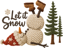 Load image into Gallery viewer, DTF Transfer – AW Yarn Let it Snow Multi Sizes
