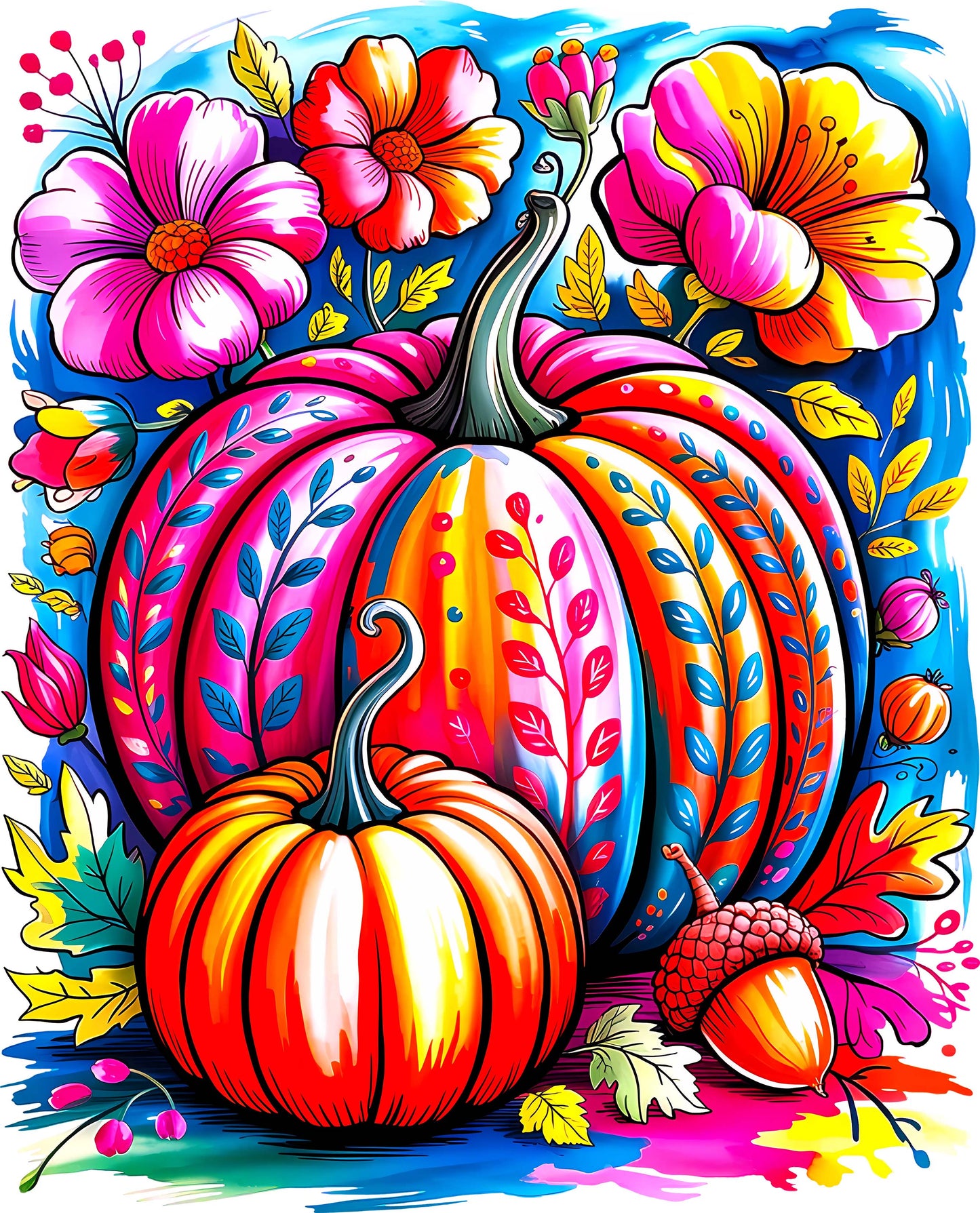 DTF Transfer – Pumpkin Scene Multi Sizes (FO-PU001)