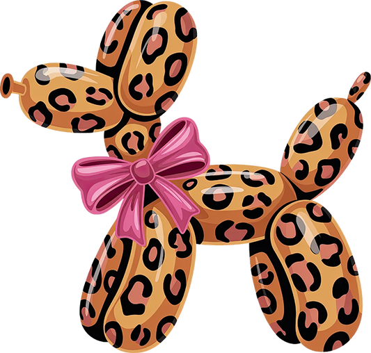 DTF Transfer – Balloon Dog Cheetah Multi Sizes (BA-DG001)