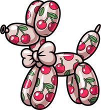 Load image into Gallery viewer, DTF Transfer – Balloon Dog Cherries Multi Sizes (BA-DG006)
