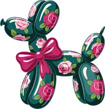 Load image into Gallery viewer, DTF Transfer – Balloon Dog GR Flowers Multi Sizes (BA-DG008)

