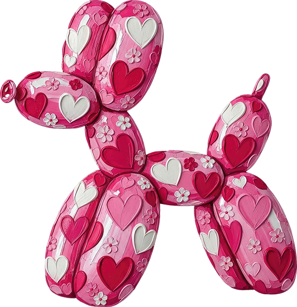 DTF Transfer – Balloon Dog Paint Multi Sizes (BA-DG009)