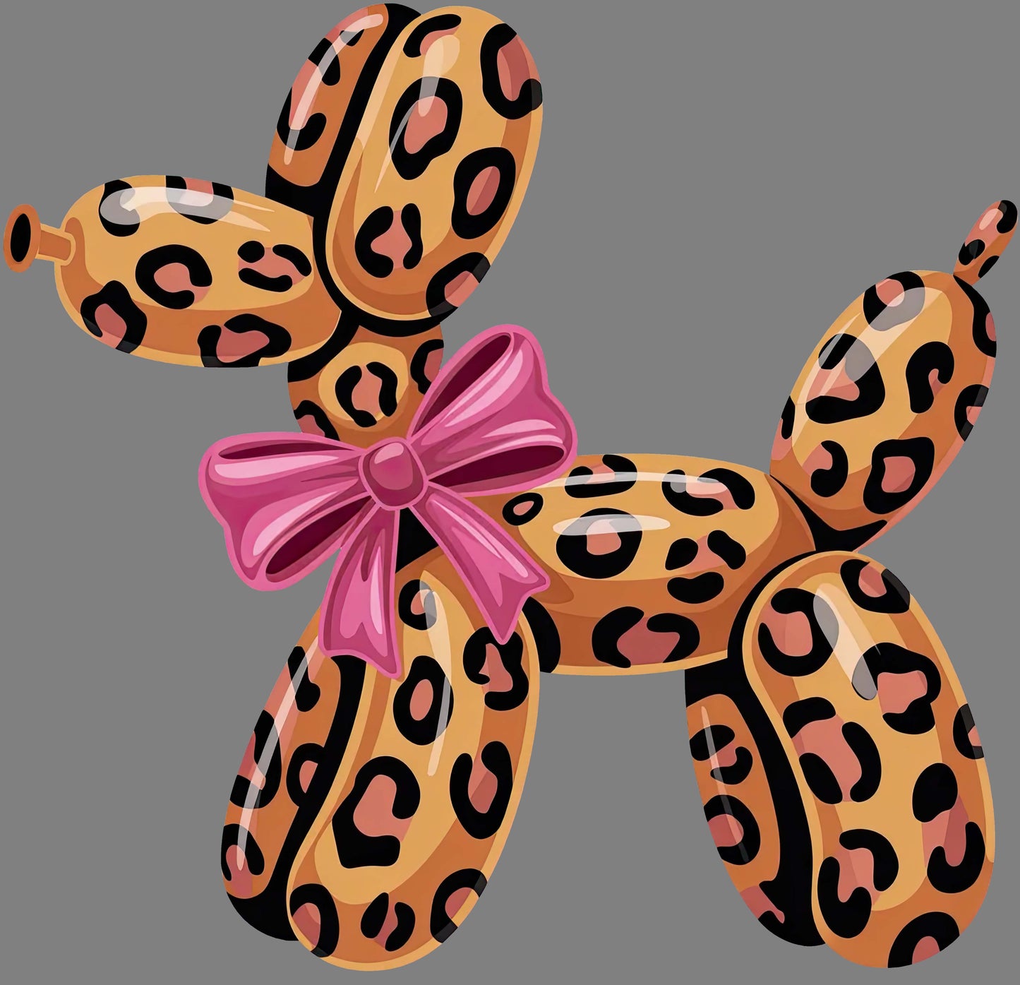 DTF Transfer – Balloon Dog Cheetah Multi Sizes (BA-DG001)