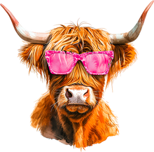 Load image into Gallery viewer, DTF Transfer – BC Cow Sunglasses Multi Sizes
