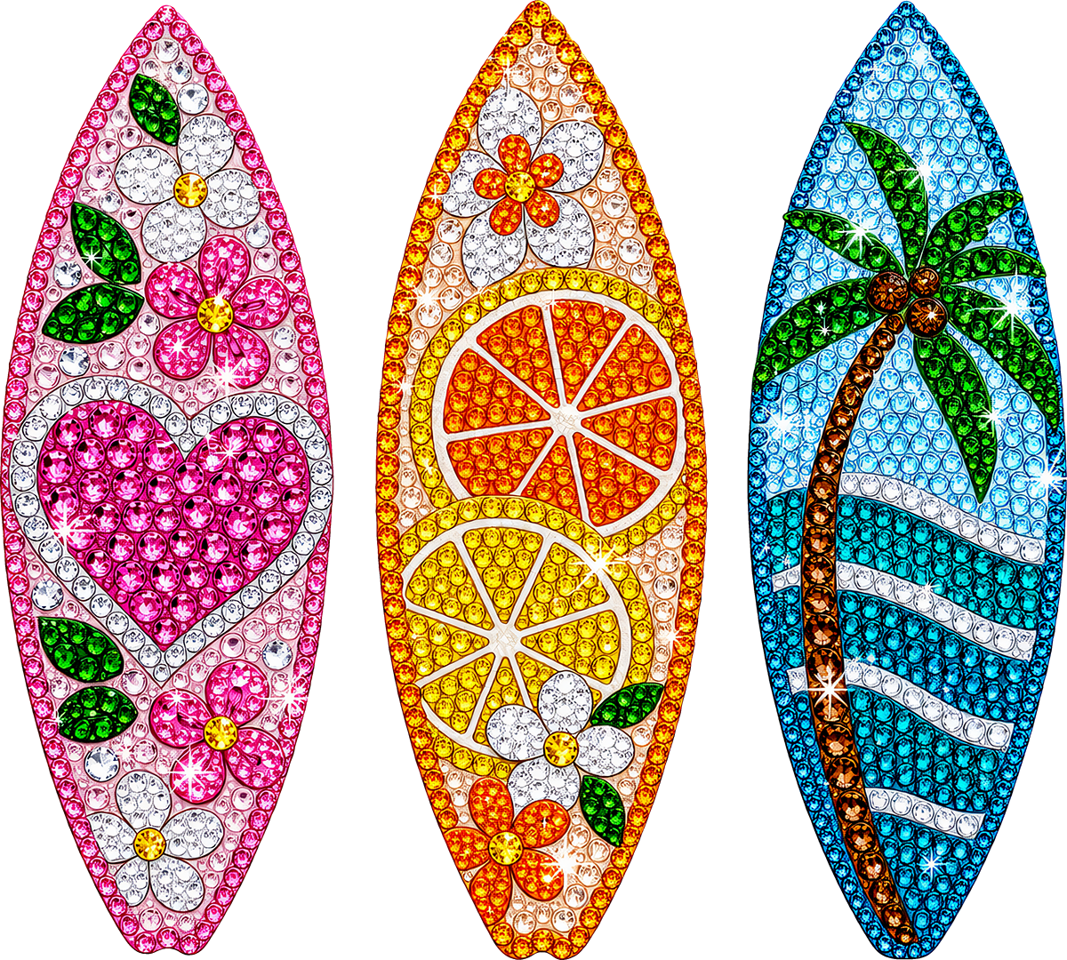 DTF Transfer – Surfboard Gem Multi Sizes (BE-AC002)