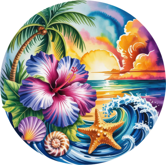 DTF Transfer – Tropical SunsetB Multi Sizes (BE-SC003)