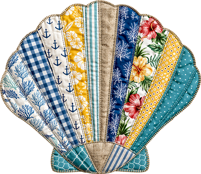 DTF Transfer – Patchwork Shell Multi Sizes (BE-SH001)