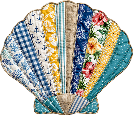 DTF Transfer – Patchwork Shell Multi Sizes (BE-SH001)