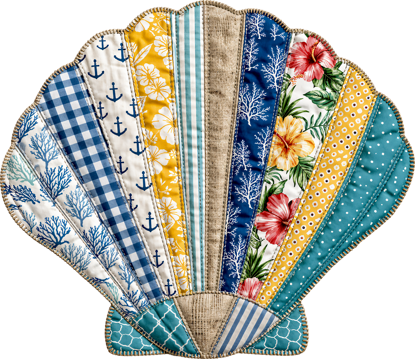 DTF Transfer – Patchwork Shell Multi Sizes (BE-SH001)