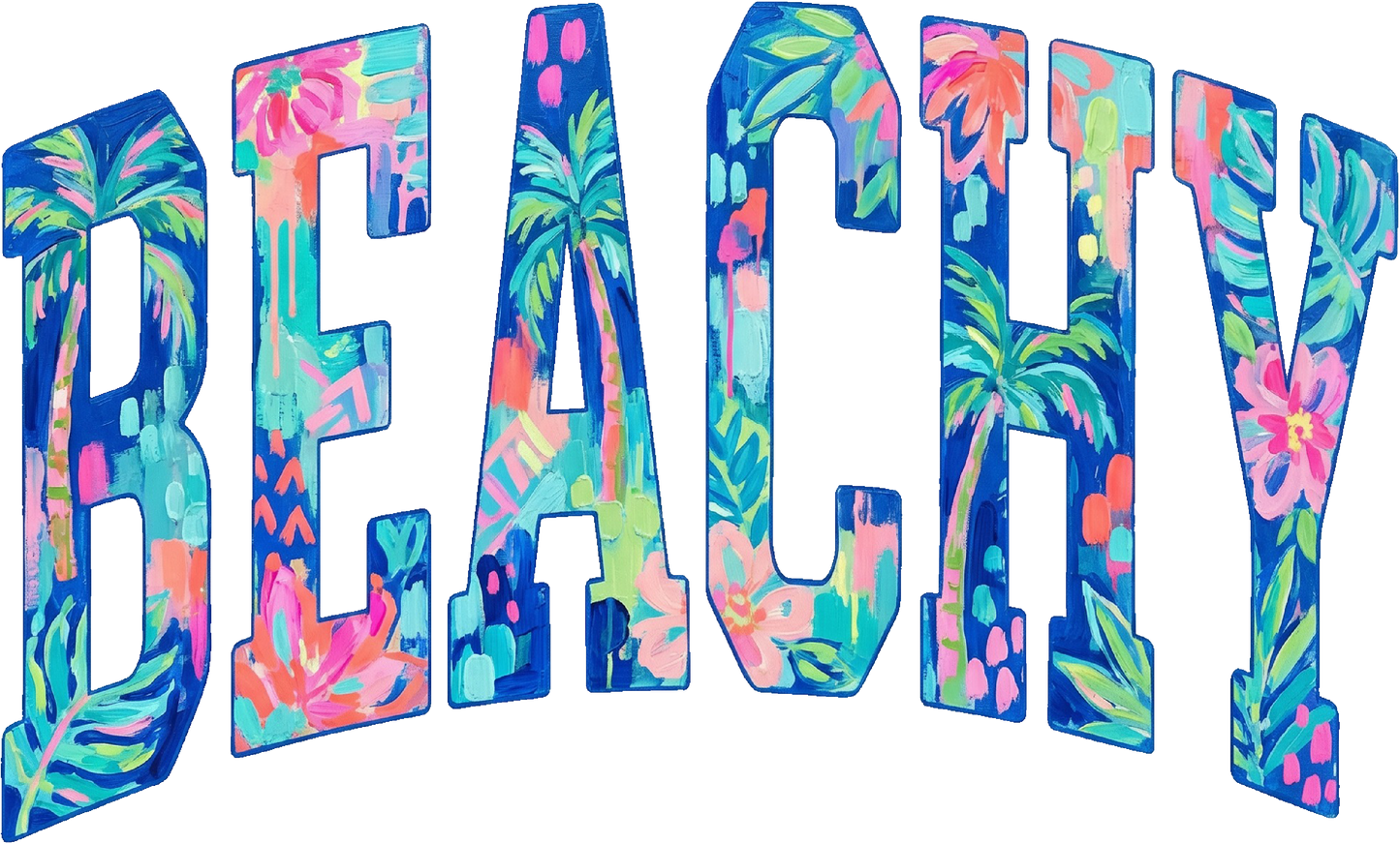 DTF Transfer – Beachy Text Multi Sizes (BE-TX002)