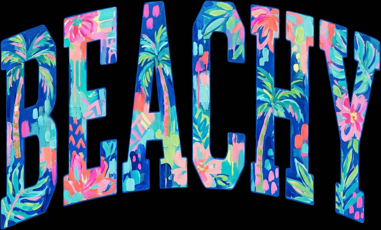 DTF Transfer – Beachy Text Multi Sizes (BE-TX002)