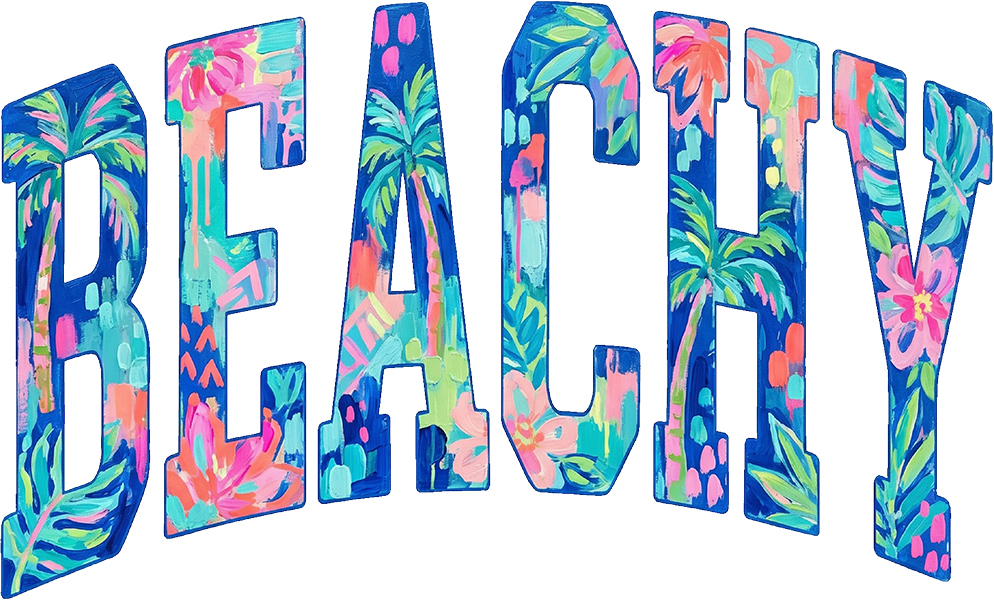 DTF Transfer – Beachy Text Multi Sizes (BE-TX002)