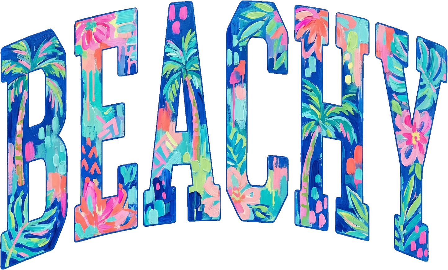 DTF Transfer – Beachy Text Multi Sizes (BE-TX002)