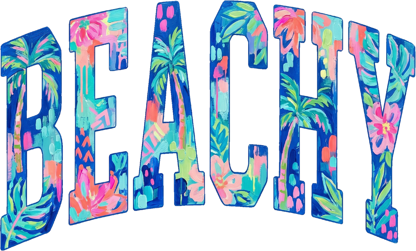 DTF Transfer – Beachy Text Multi Sizes (BE-TX002)