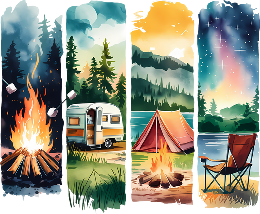 DTF Transfer – Camping Scene Multi Sizes (CA-SC003)