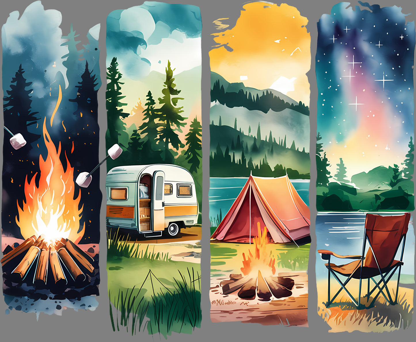 DTF Transfer – Camping Scene Multi Sizes (CA-SC003)