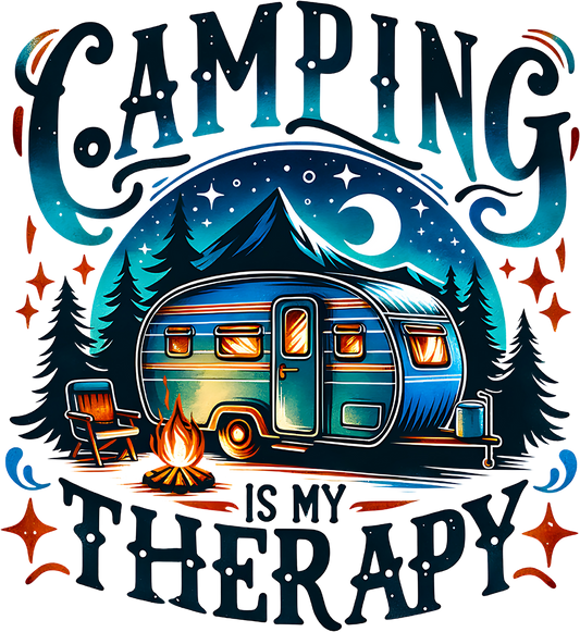 DTF Transfer – Camping Is my Therapy Multi Sizes (CA-SC002)