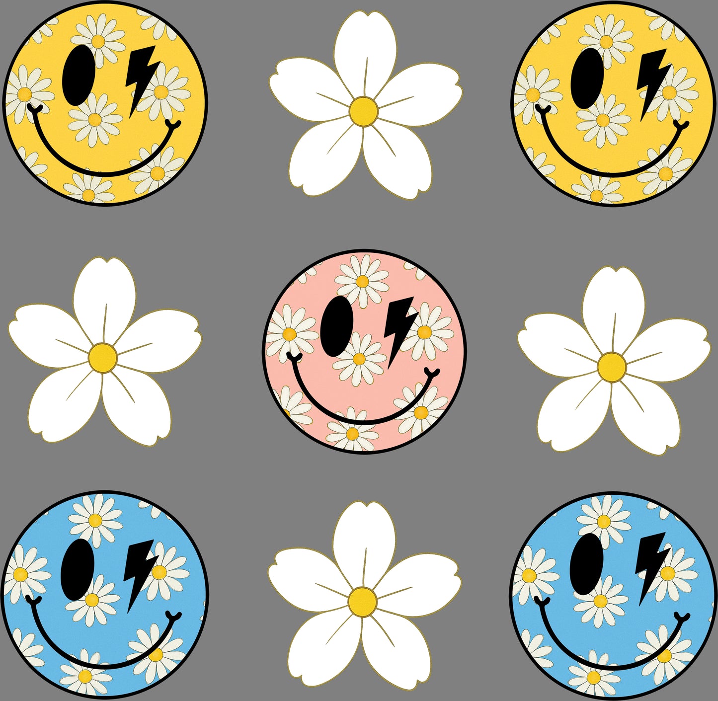 DTF Transfer – Faces with Flowers Multi Sizes (FL-MI001)