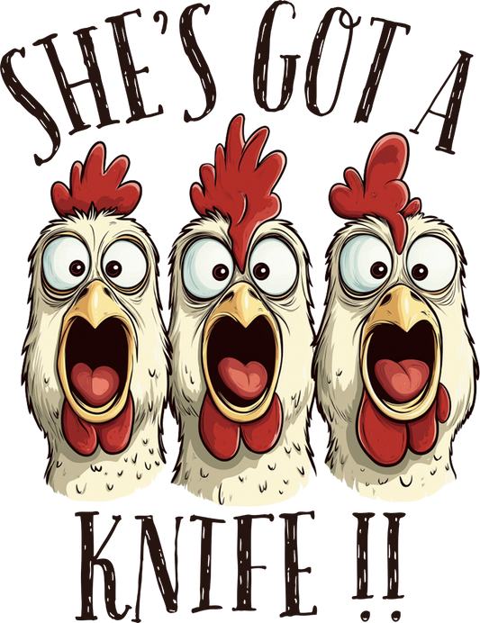 DTF Transfer – BM Chicken Faces Multi Sizes