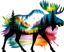Load image into Gallery viewer, DTF Transfer – BU Moose Multi Sizes
