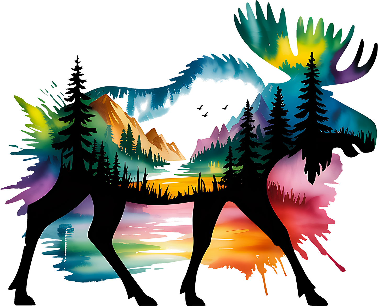 DTF Transfer – Moose Multi Sizes (AN-MS001)