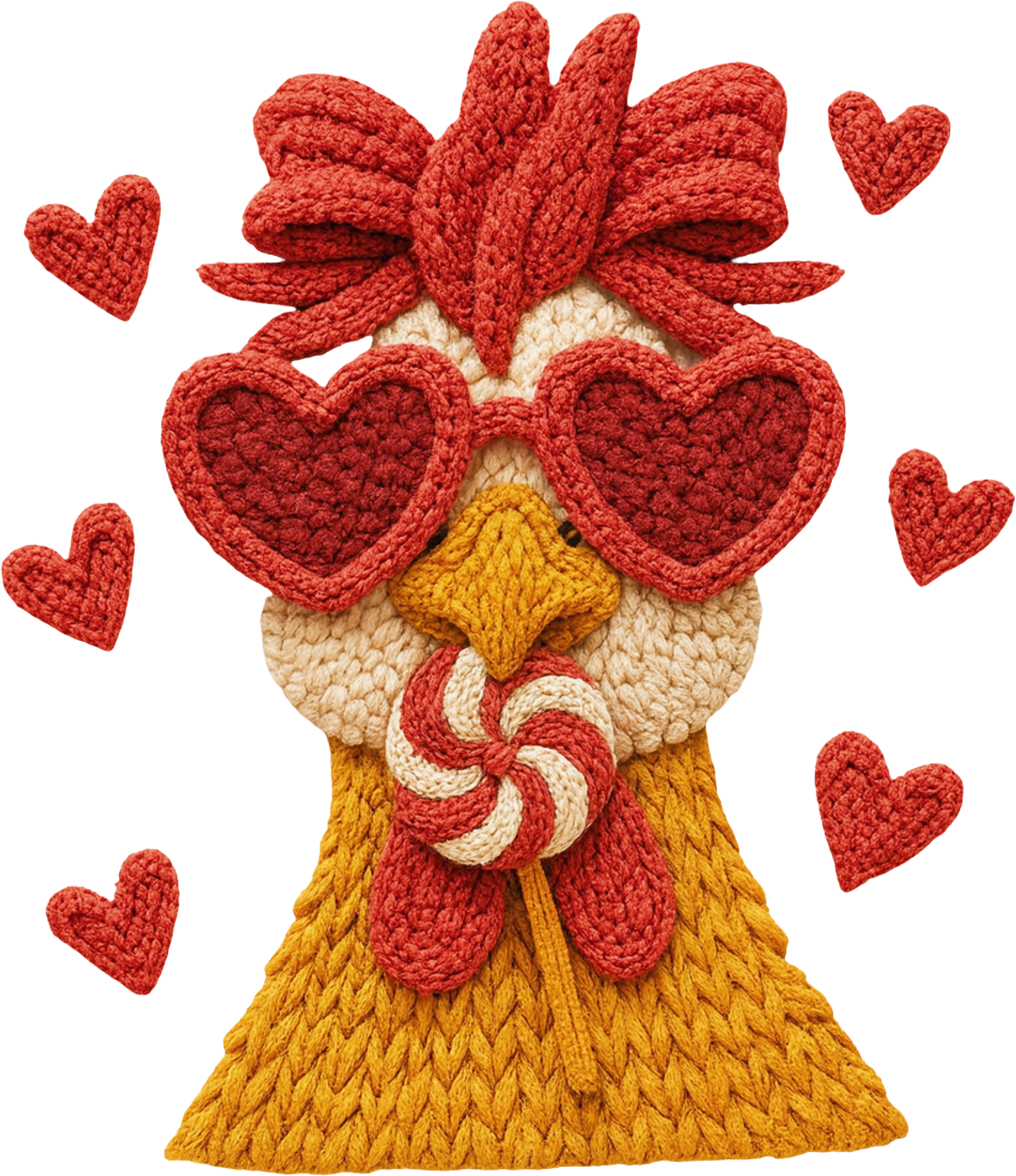DTF Transfer – BW Chicken Heart Multi Sizes
