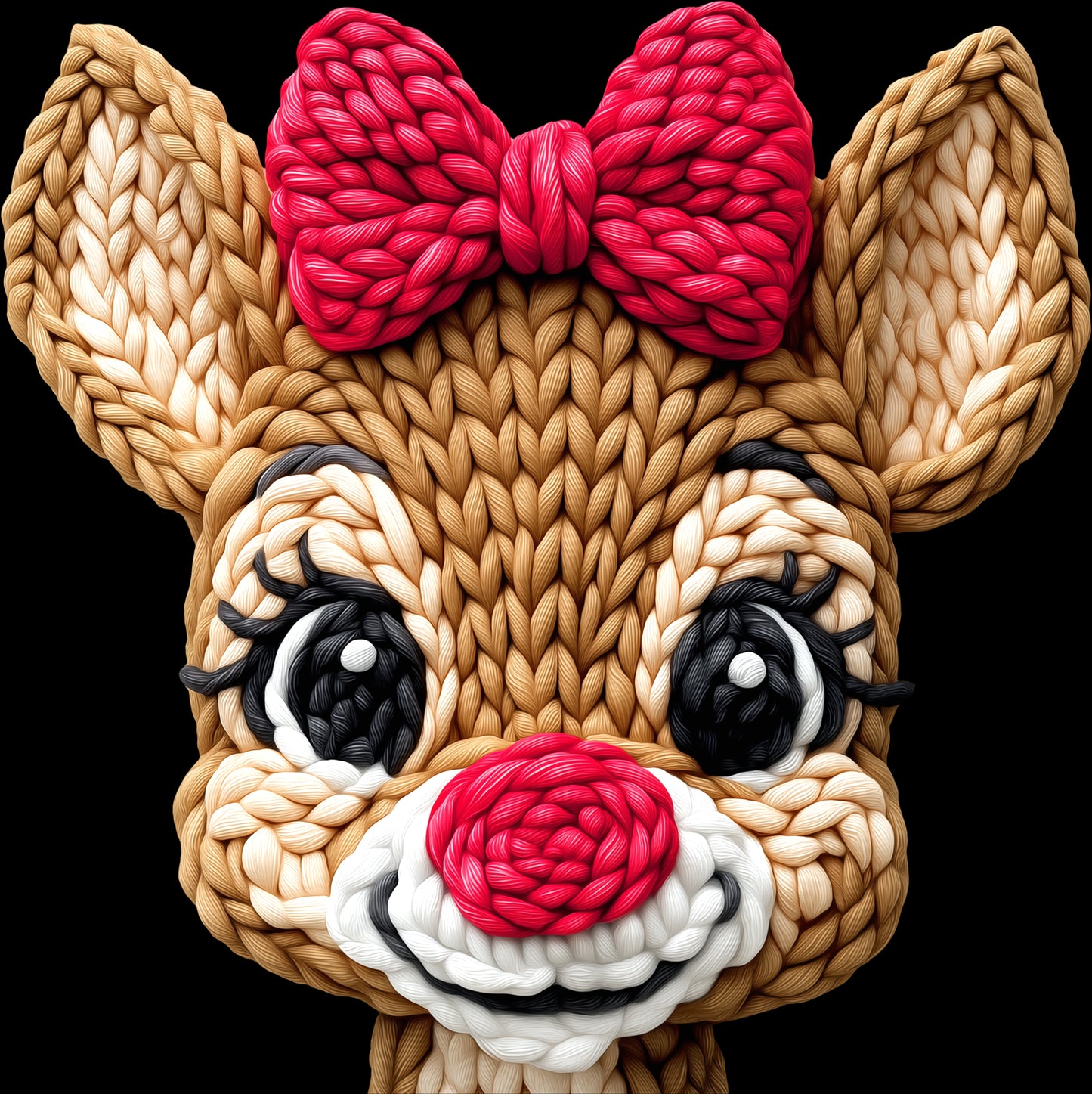 DTF Transfer –Yarn Bow Deer Multi Sizes