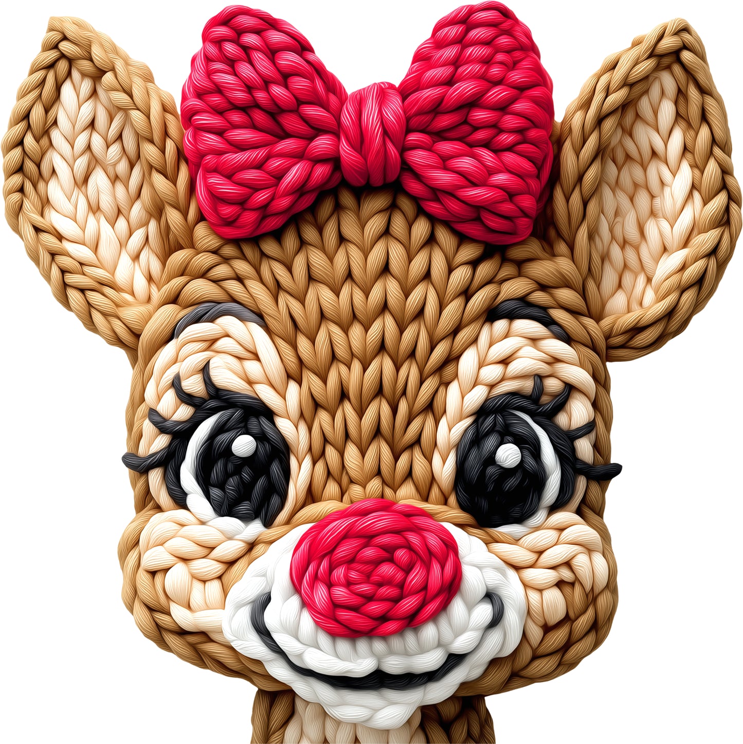 DTF Transfer –Yarn Bow Deer Multi Sizes