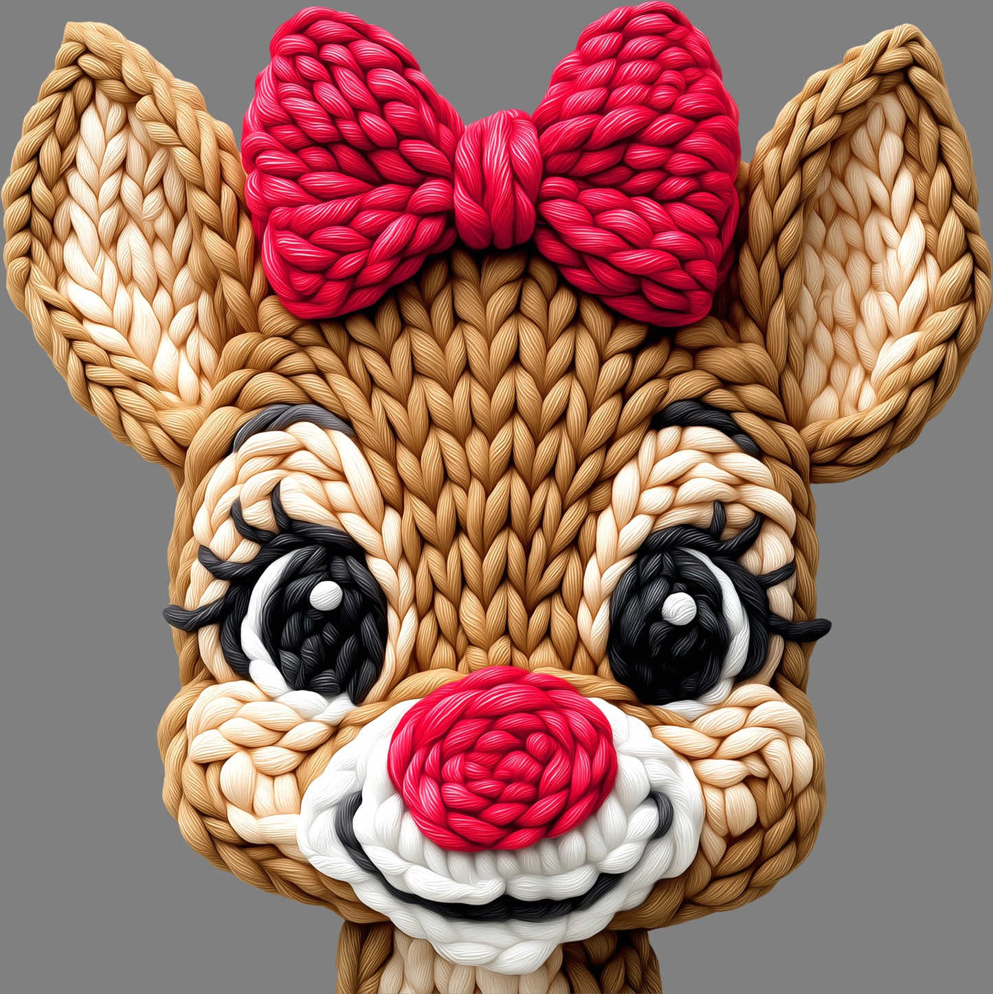 DTF Transfer –Yarn Bow Deer Multi Sizes
